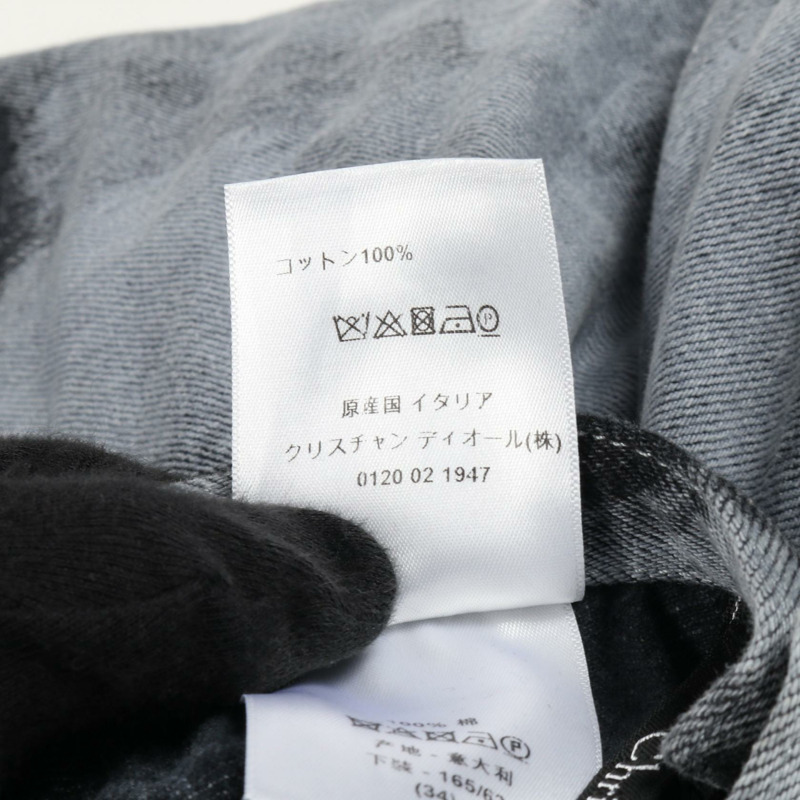 Dior 百褶裙 022J04A3154 棉 灰色 黑色 二手 女款 #34-3