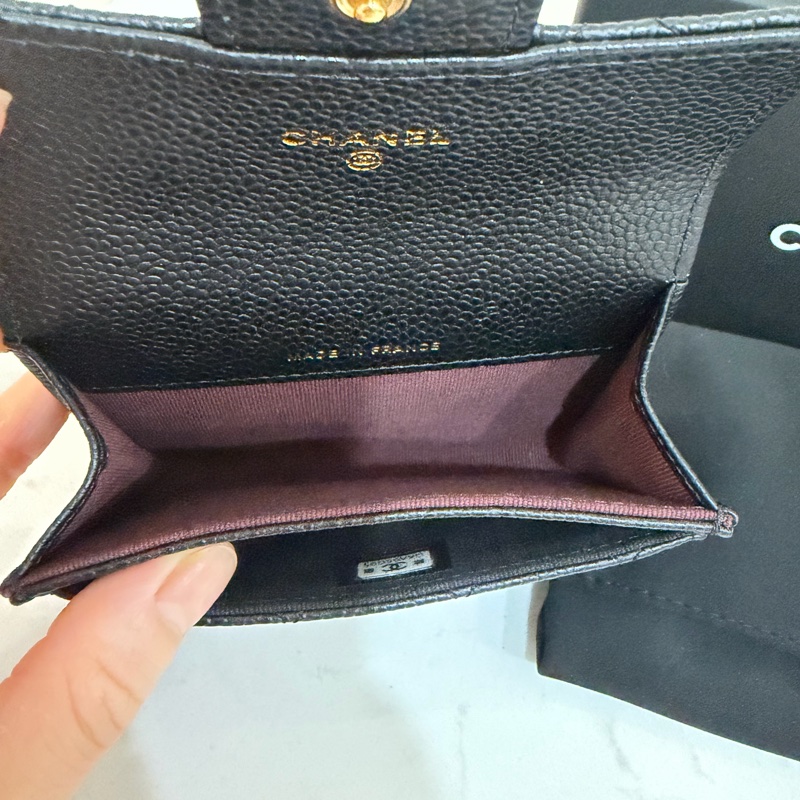 CHANEL 經典單層卡包荔枝牛皮-5