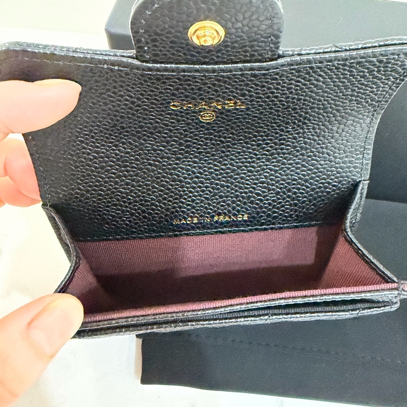 CHANEL 經典單層卡包荔枝牛皮-12