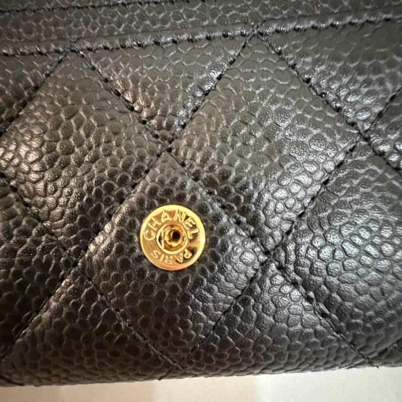 CHANEL 經典單層卡包荔枝牛皮-14