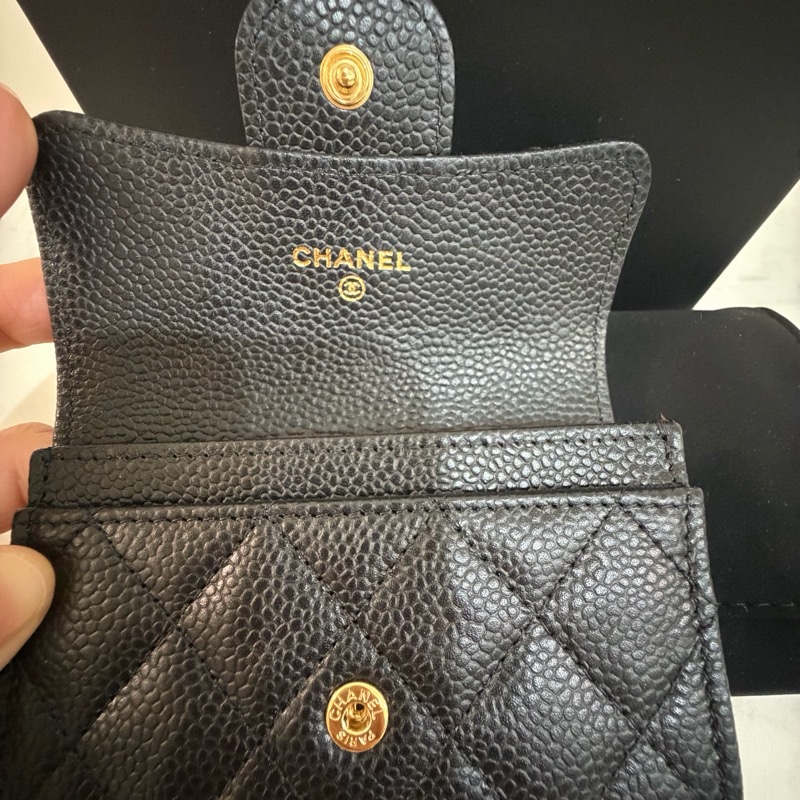 CHANEL 經典單層卡包荔枝牛皮-15