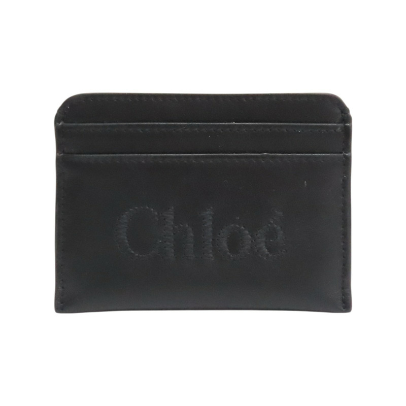 黑色牛皮 Sense 卡夾 名片夾【Chloe 克羅伊】 CHC23SP868I10-0