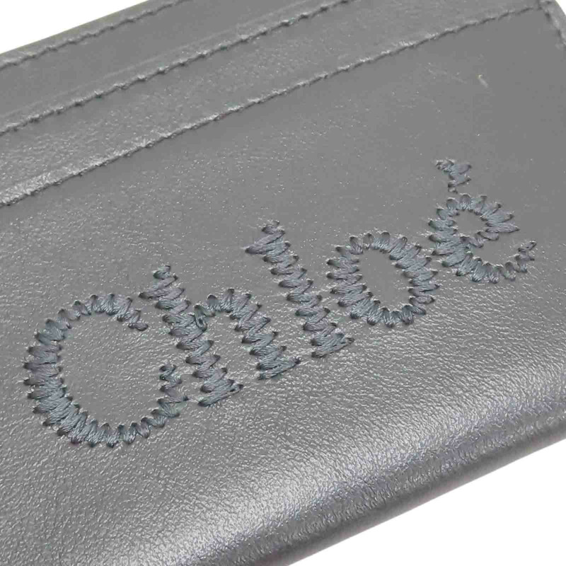 黑色牛皮 Sense 卡夾 名片夾【Chloe 克羅伊】 CHC23SP868I10-9