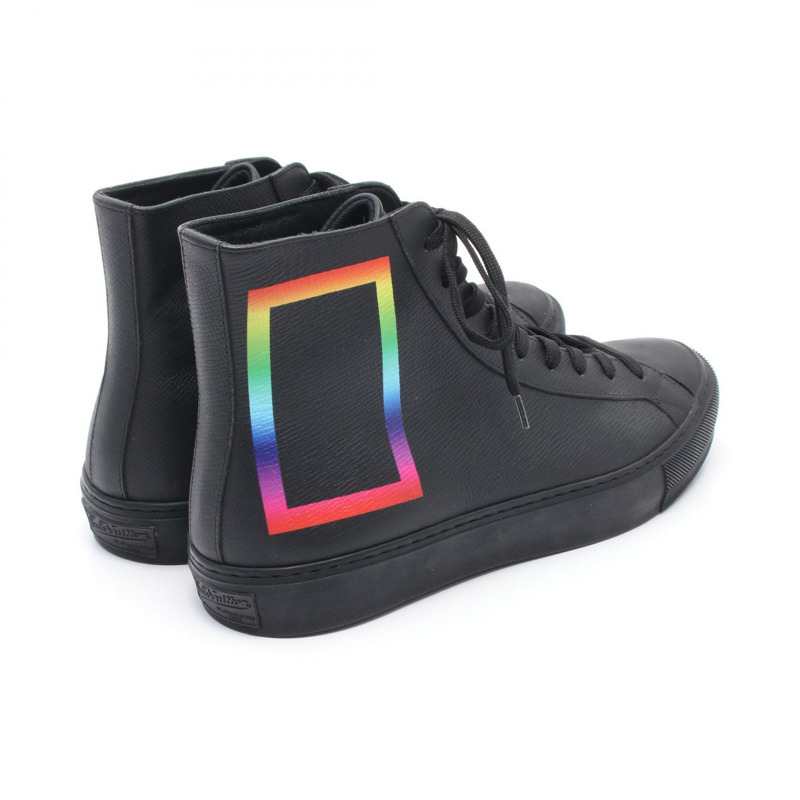 路易威登 Tattoo 系列高筒運動鞋，黑色真皮，二手男款，尺寸 7 1/2-1