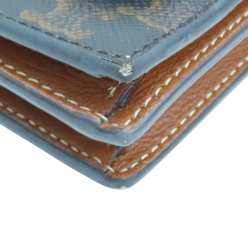 棕色 Triomphe 帆布 Origami 標誌印花 卡夾 名片夾【CELINE 賽琳】 10D902BZ9.04LU-10