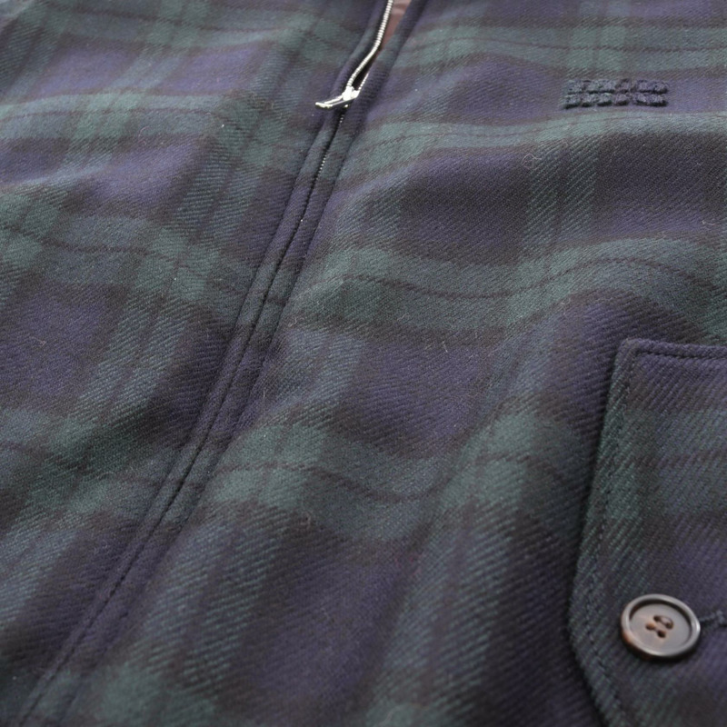 Miu Miu 格紋斜紋短版外套 其他外套 ML1328 17V7 羊毛 綠色 海軍藍 棕色 二手 女款-6