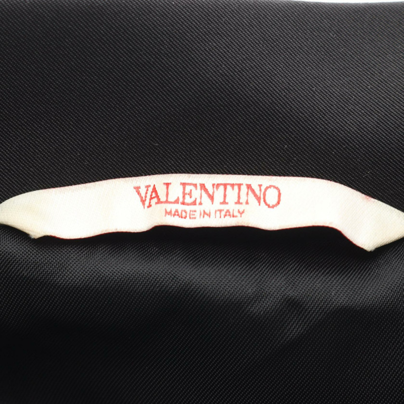 Valentino 黑色絲質短版夾克，二手女款 #48-2