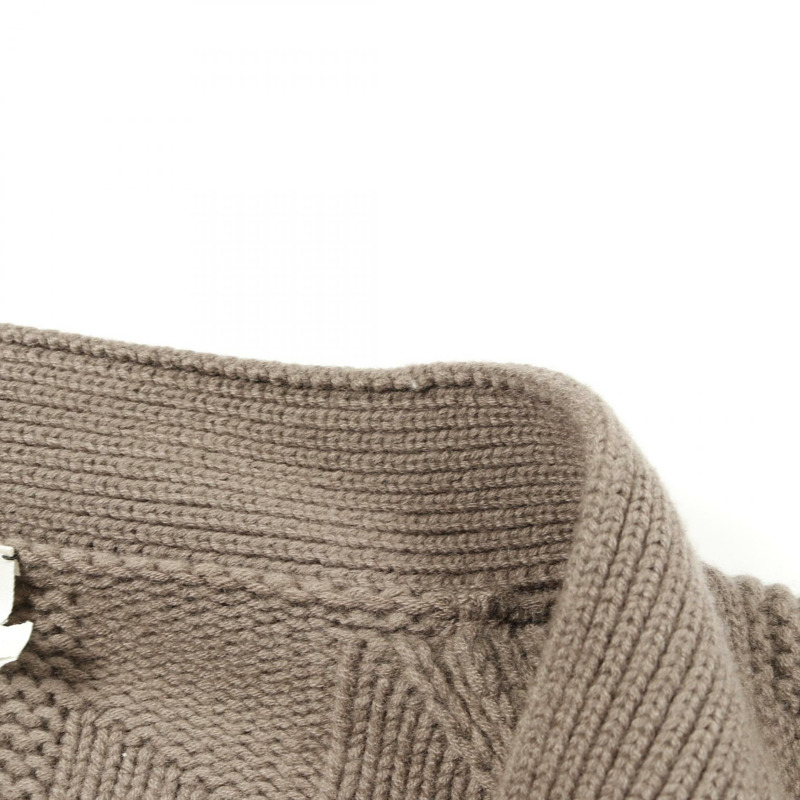 愛馬仕 H 標誌羊毛開襟衫，棕色，二手，女款 42 碼-5