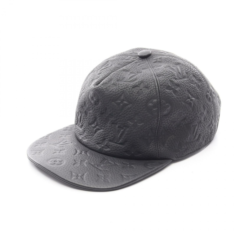 路易威登 Monogram Quill 1.0 報童帽 MP2320 黑色皮革 二手 男士-0