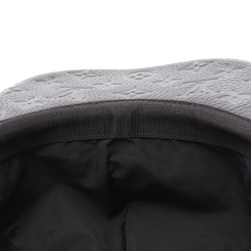 路易威登 Monogram Quill 1.0 報童帽 MP2320 黑色皮革 二手 男士-10
