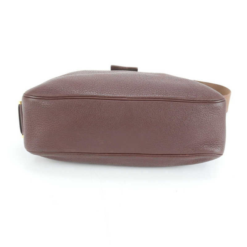 愛馬仕 Hermès Saco 皮革單肩包手提包 棕色 女士-4