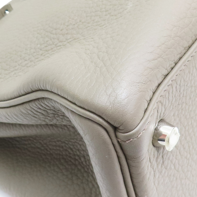 錫器灰 Togo牛皮 Kelly 40 凱莉包 手提包 口O刻 銀扣【HERMES 愛馬仕】-10