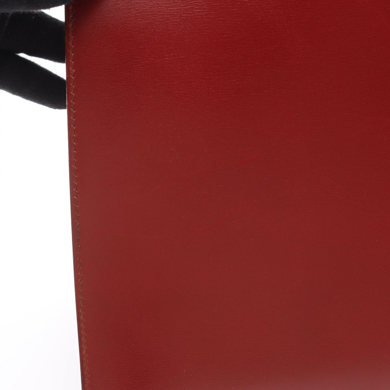 愛馬仕 Kelly 32 三色肩背包 Z 小牛皮 Brique Rouge H GHW 二手-13