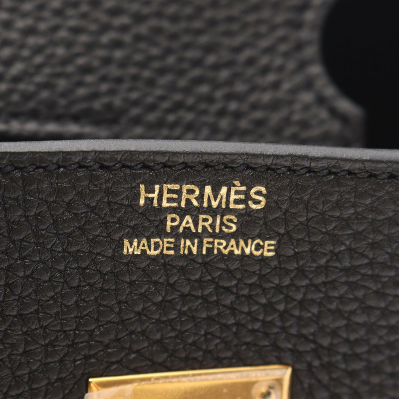 愛馬仕 Birkin 35 手提包 M 號 Togo 皮革 黑色 金色五金 二手 女士-3
