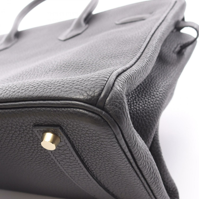 愛馬仕 Birkin 35 手提包 M 號 Togo 皮革 黑色 金色五金 二手 女士-6