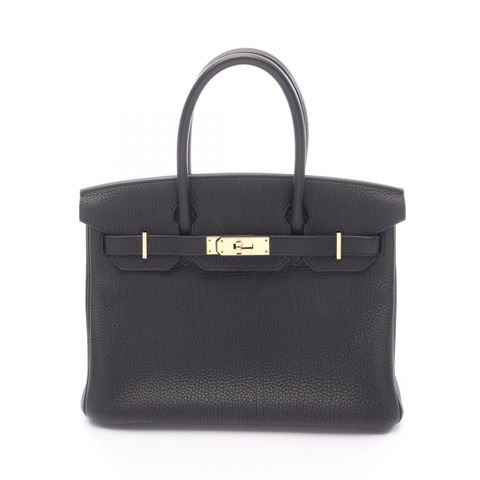 愛馬仕 Birkin 30 手提包 Z Togo 皮革 黑色 二手 女士 金色五金