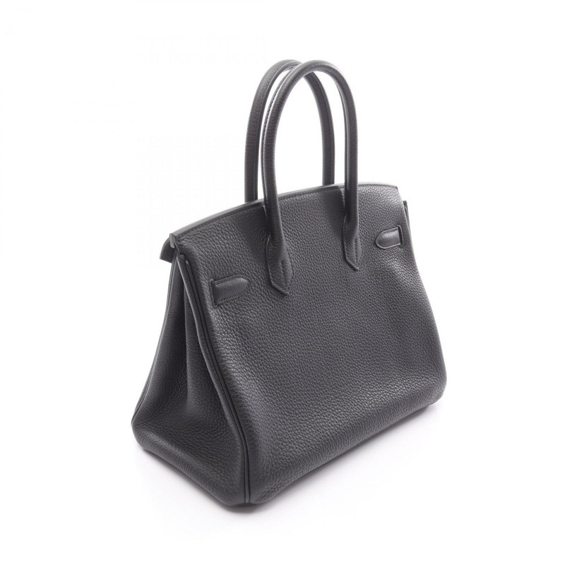 愛馬仕 Birkin 30 手提包 Z Togo 皮革 黑色 二手 女士 金色五金-1