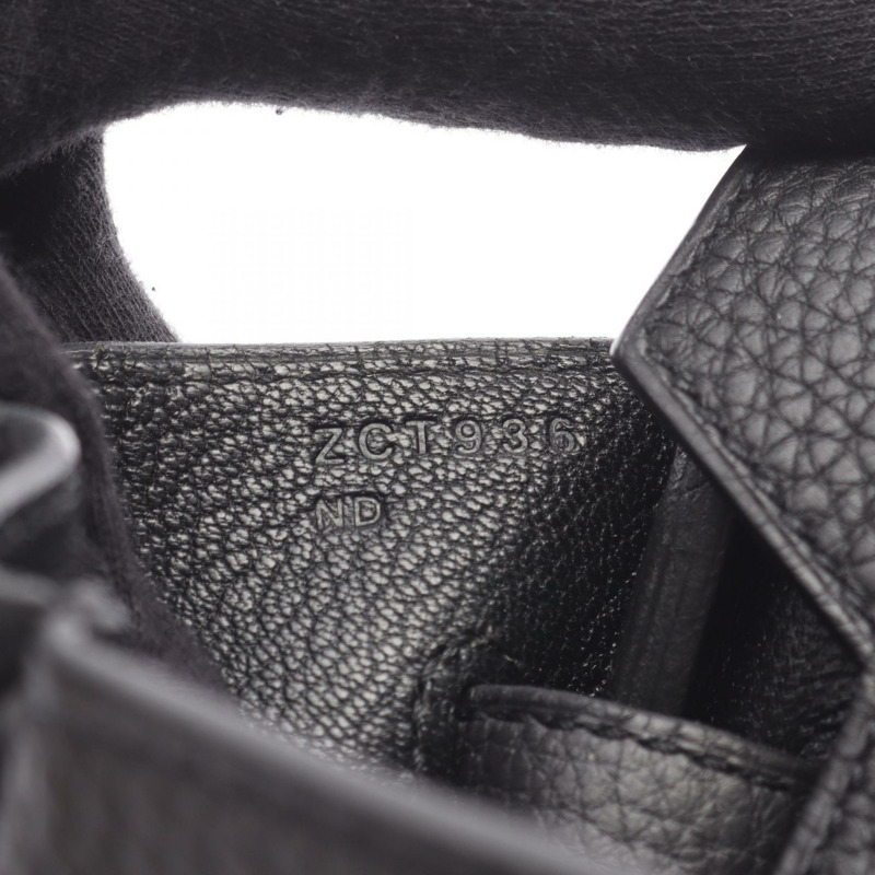 愛馬仕 Birkin 30 手提包 Z Togo 皮革 黑色 二手 女士 金色五金-4