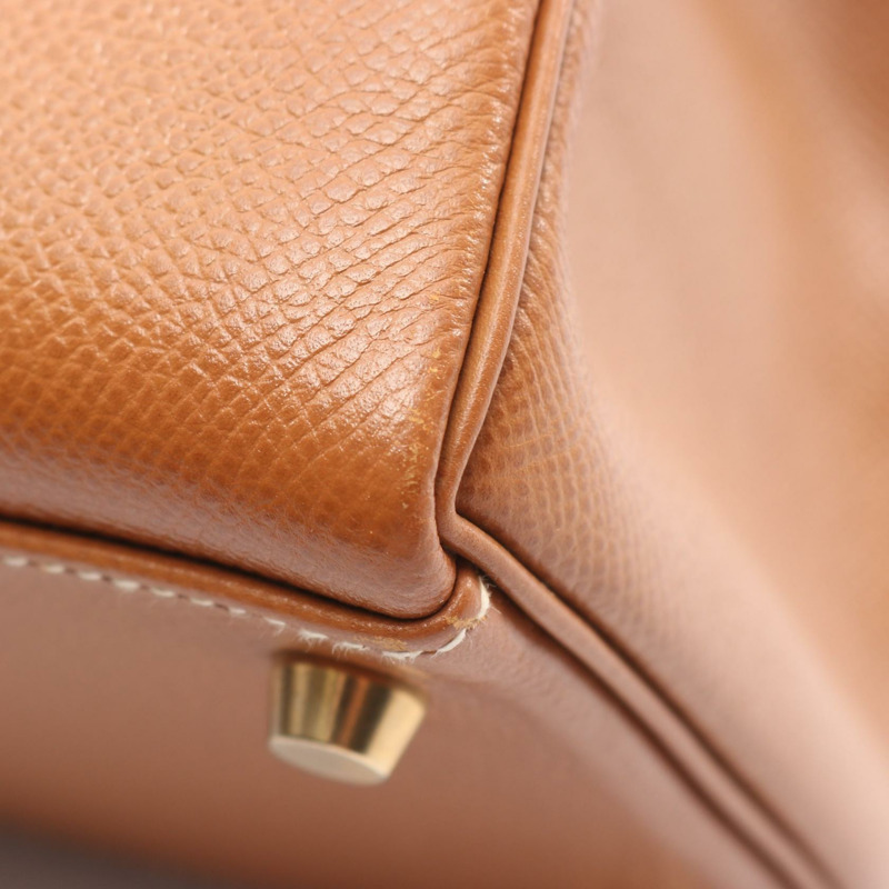 愛馬仕 Kelly 32 單肩手提包 Y 內縫 Courchevel 金色 二手 GHW-6