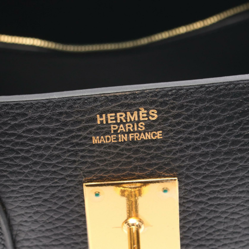 愛馬仕 Birkin 35 手提包，G Ardennes 皮革，黑色，二手，金色五金，女士款-3