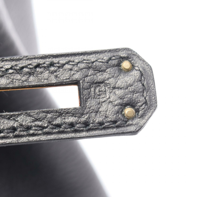 愛馬仕 Birkin 35 手提包，G Ardennes 皮革，黑色，二手，金色五金，女士款-4