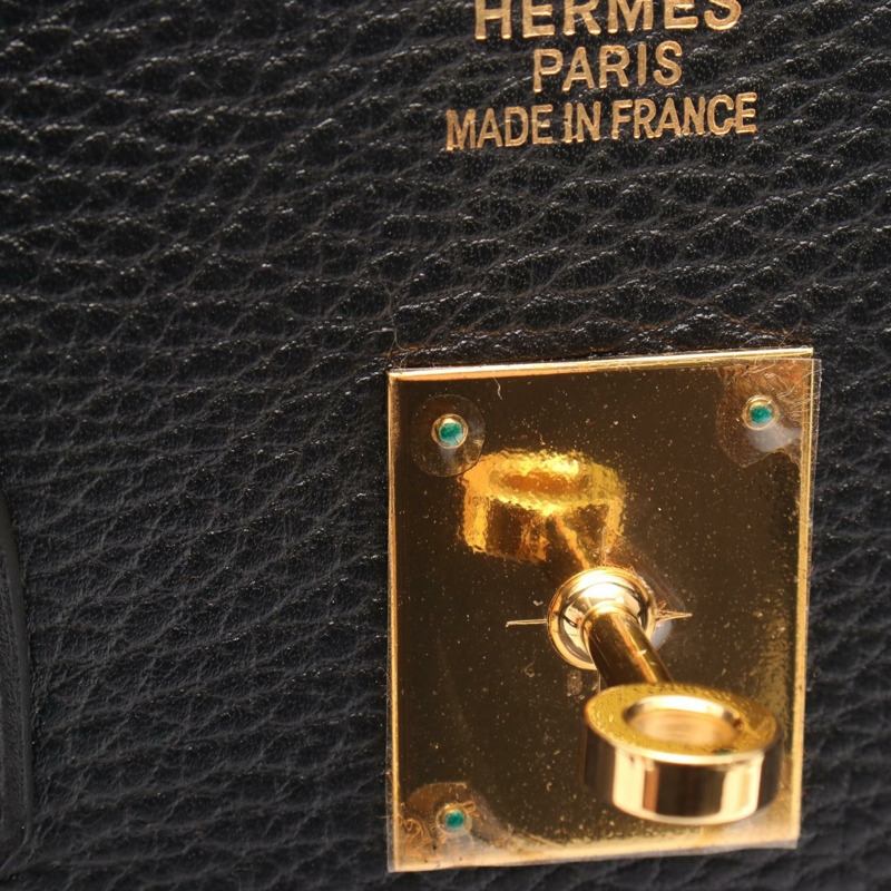 愛馬仕 Birkin 35 手提包，G Ardennes 皮革，黑色，二手，金色五金，女士款-5