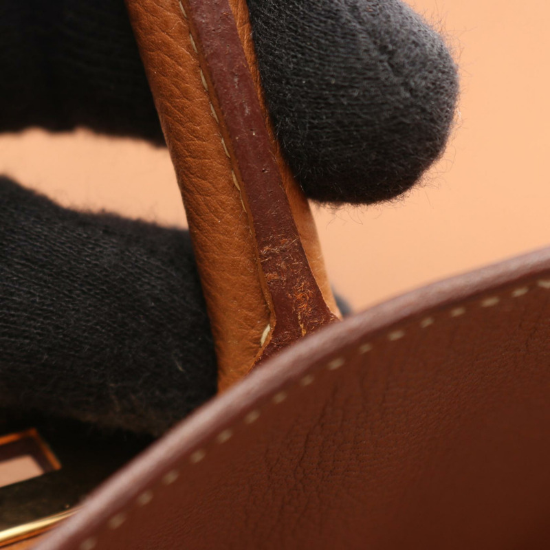 愛馬仕 Birkin 35 手提包，H Epsom 皮革，金色，二手，GHW（金色五金配件）-11