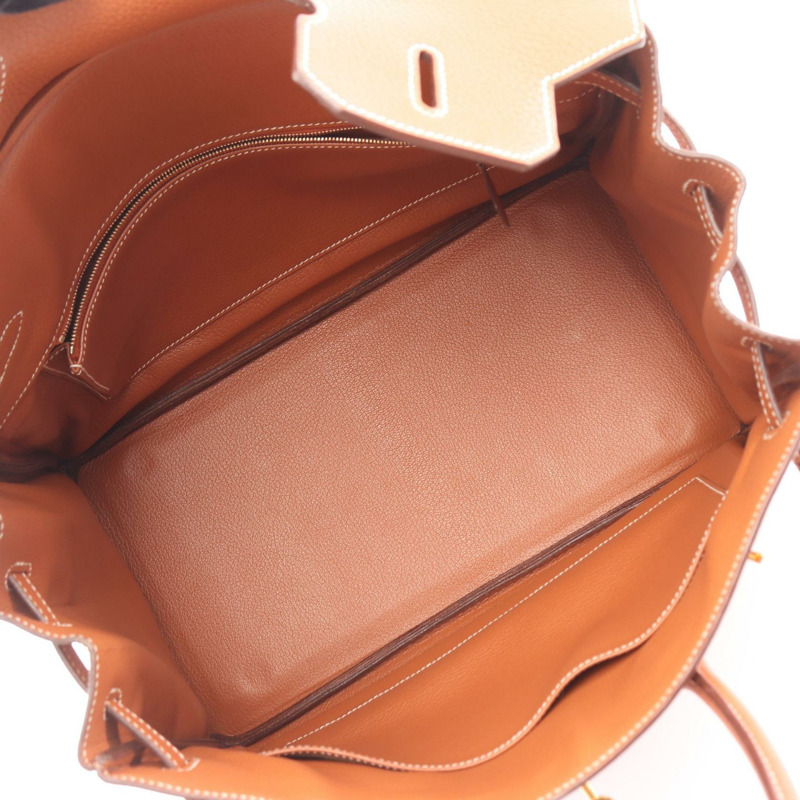 HERMES Birkin 35 手提包 I Taurillon Clemence Etrusque 二手 GHW-2