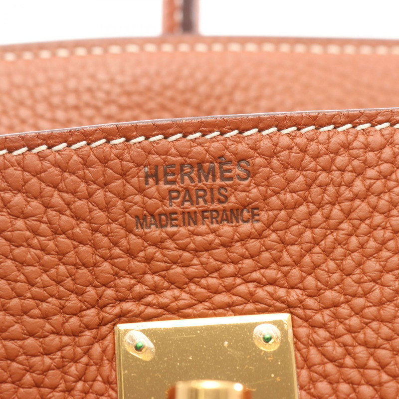 HERMES Birkin 35 手提包 I Taurillon Clemence Etrusque 二手 GHW-3