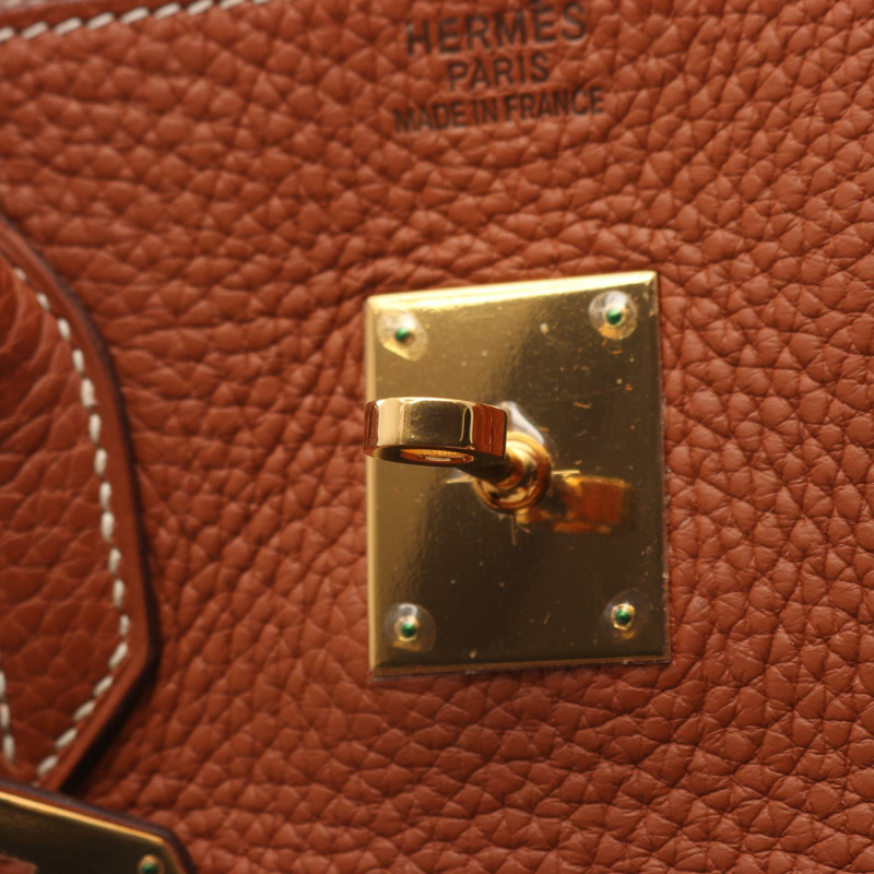 HERMES Birkin 35 手提包 I Taurillon Clemence Etrusque 二手 GHW-10