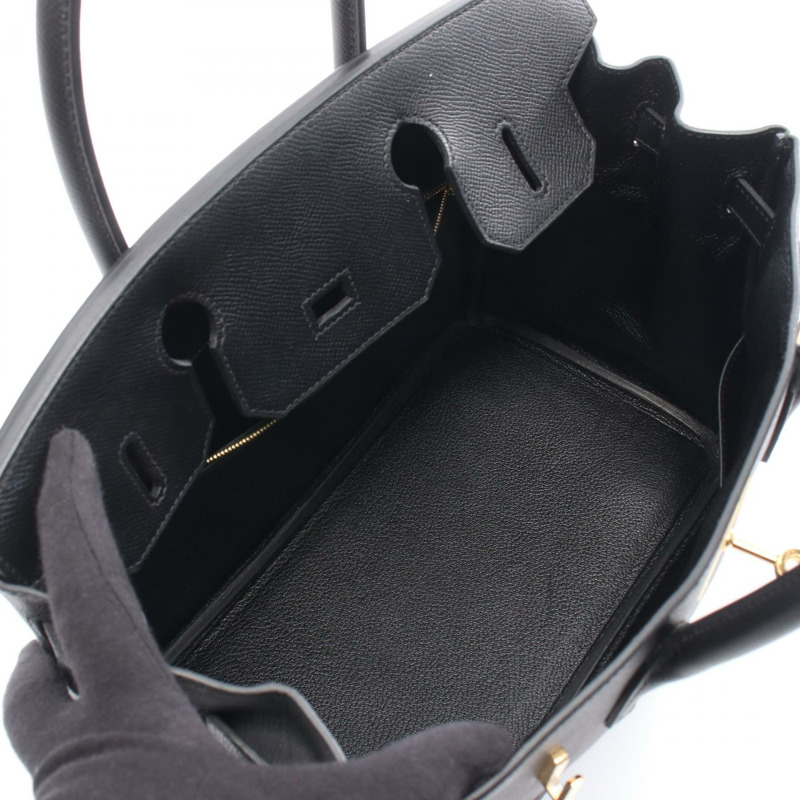 愛馬仕 Birkin 30 手提包 C Epsom 黑色 二手 GHW-2