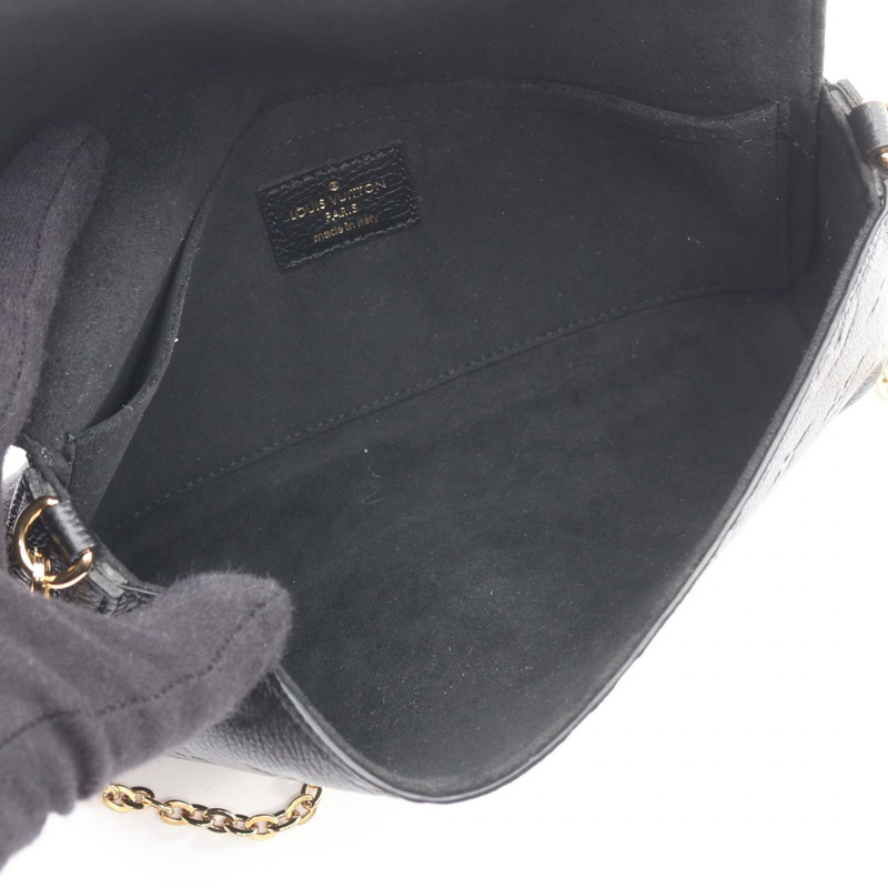 路易威登 Pochette Felice 鏈條單肩斜背包 M82477 黑色皮革-2