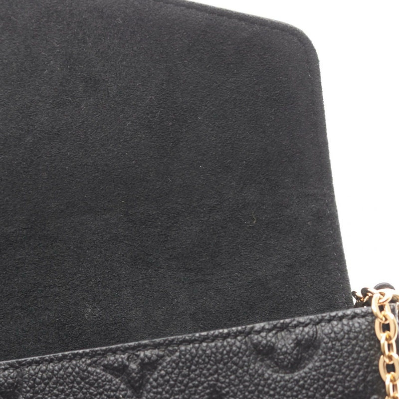 路易威登 Pochette Felice 鏈條單肩斜背包 M82477 黑色皮革-8