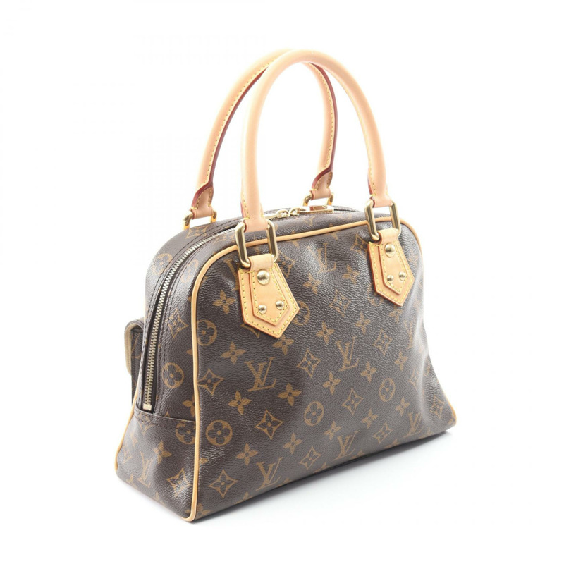 路易威登 Manhattan PM 手提包 M40026 Monogram 帆布皮革棕色二手-1