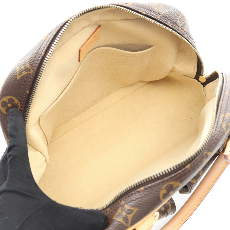 路易威登 Manhattan PM 手提包 M40026 Monogram 帆布皮革棕色二手-2