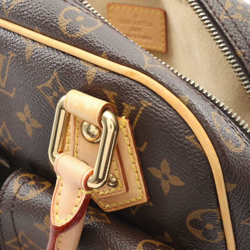 路易威登 Manhattan PM 手提包 M40026 Monogram 帆布皮革棕色二手-5