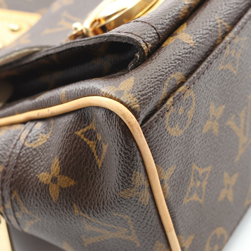 路易威登 Manhattan PM 手提包 M40026 Monogram 帆布皮革棕色二手-6