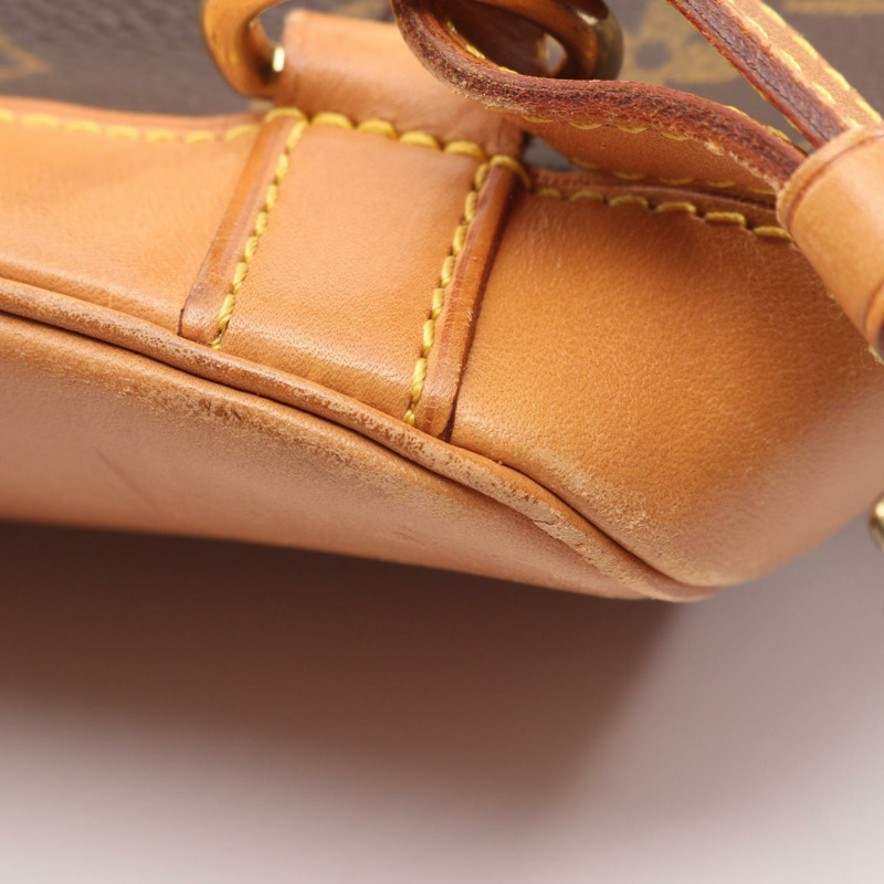 路易威登 Montsouris GM 雙肩包 M51135 Monogram 皮革 棕色 二手-5