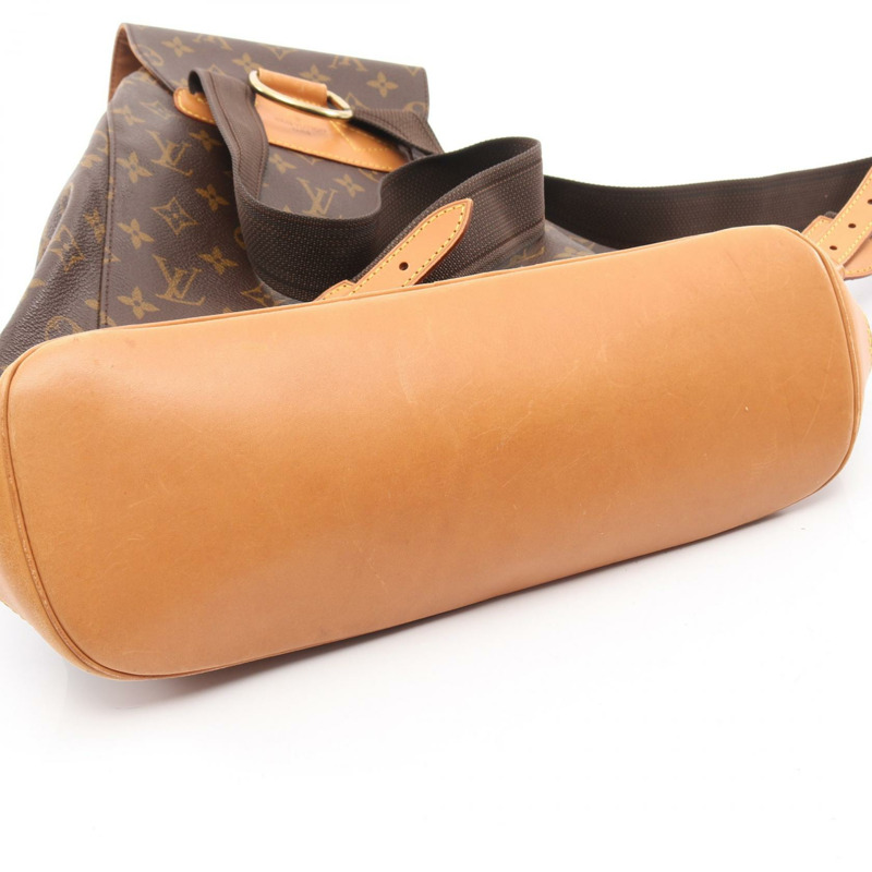 路易威登 Montsouris GM 雙肩包 M51135 Monogram 皮革 棕色 二手-6