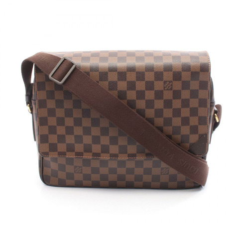 LOUIS VUITTON Shelton 中型單肩斜挎郵差包 N41149 Damier ebene LV