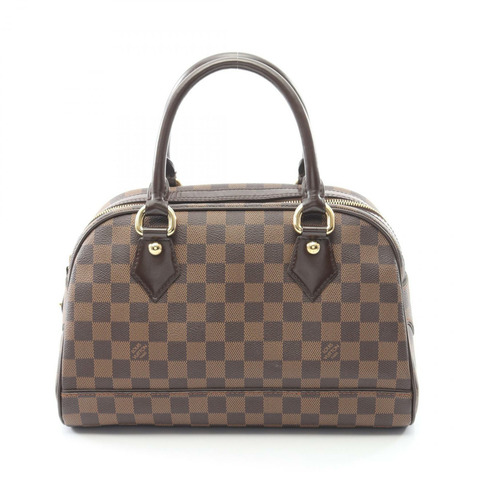 路易威登 Duomo 手提包 N60008 Damier 帆布皮革棕色 Ebene 二手女士