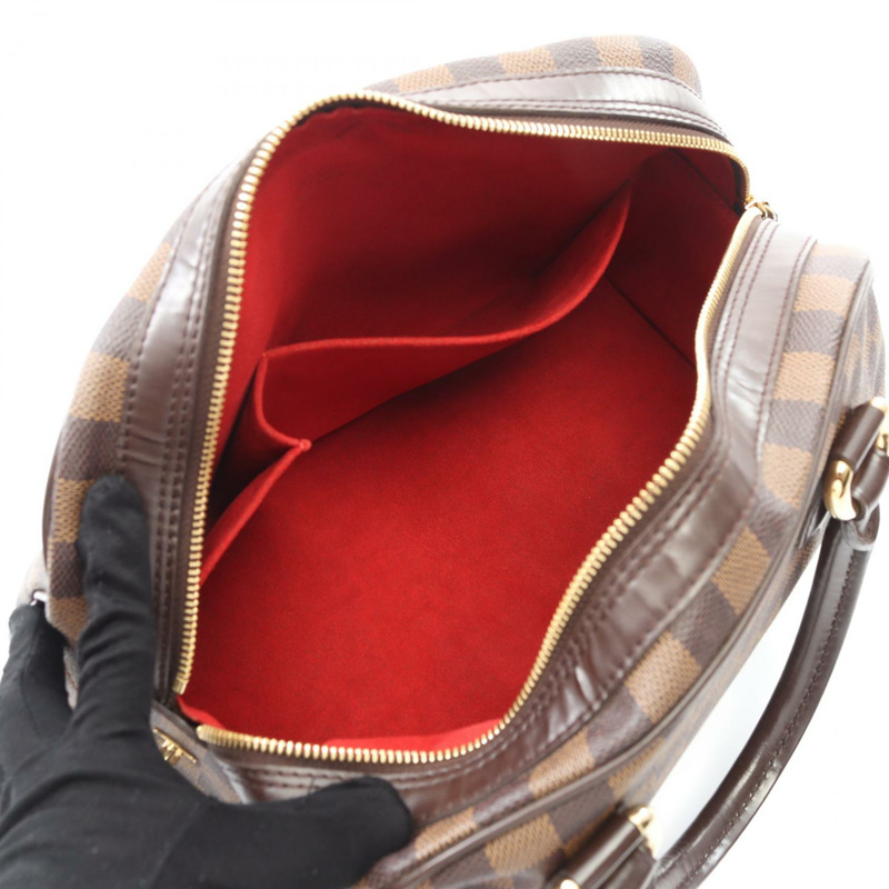 路易威登 Duomo 手提包 N60008 Damier 帆布皮革棕色 Ebene 二手女士-2