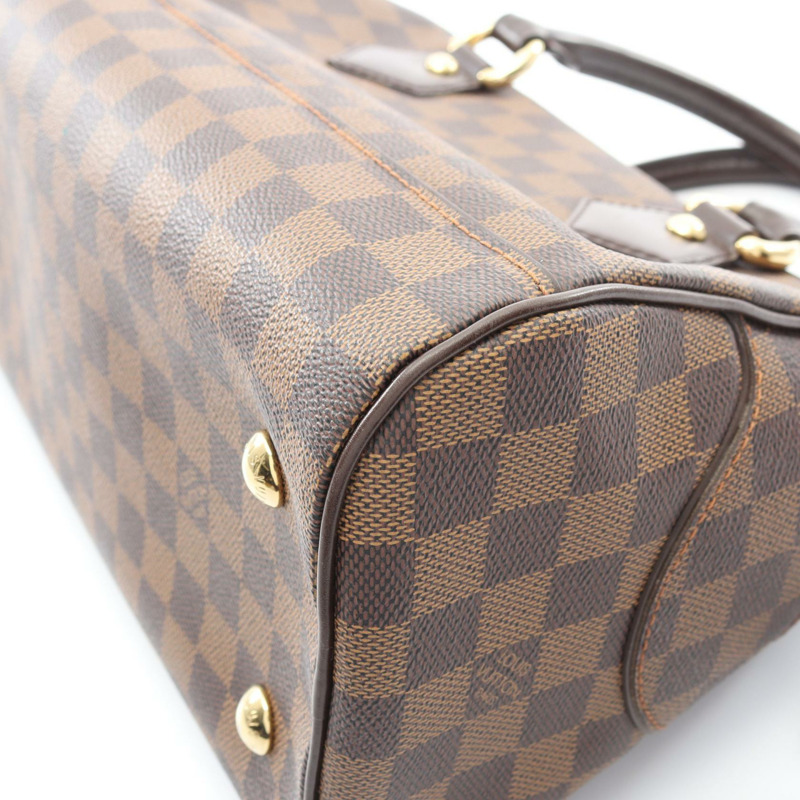路易威登 Duomo 手提包 N60008 Damier 帆布皮革棕色 Ebene 二手女士-6