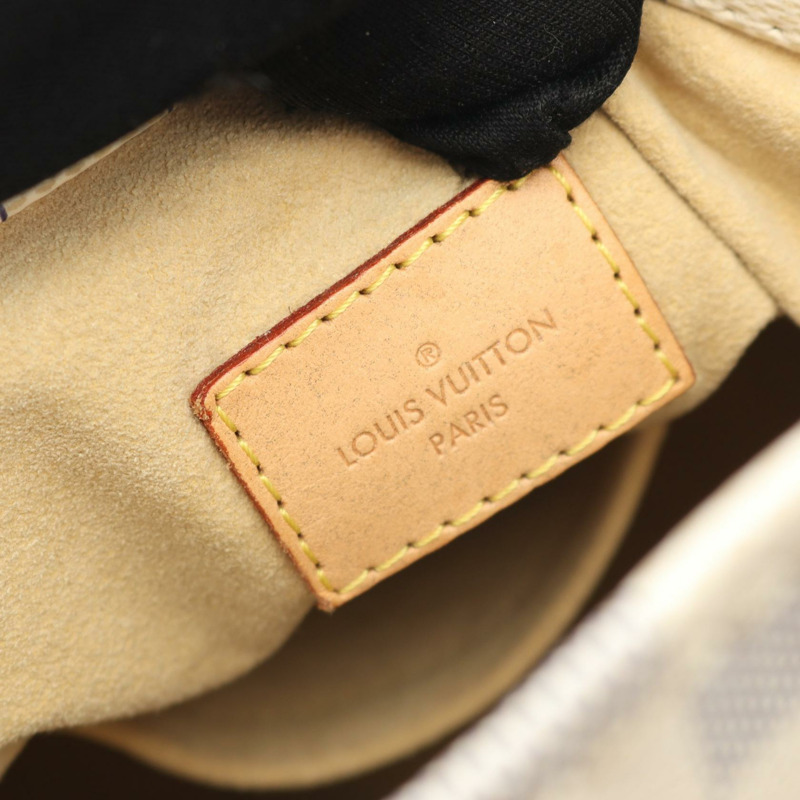 路易威登 Artsy MM 單肩包 N41174 Damier Azur 皮革 白色 二手 女士-3