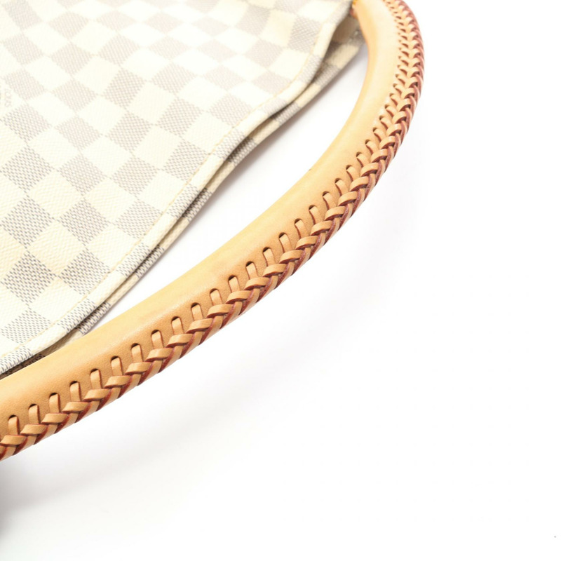 路易威登 Artsy MM 單肩包 N41174 Damier Azur 皮革 白色 二手 女士-5