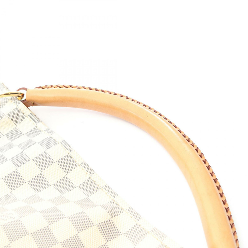 路易威登 Artsy MM 單肩包 N41174 Damier Azur 皮革 白色 二手 女士-6