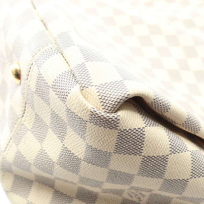 路易威登 Artsy MM 單肩包 N41174 Damier Azur 皮革 白色 二手 女士-7