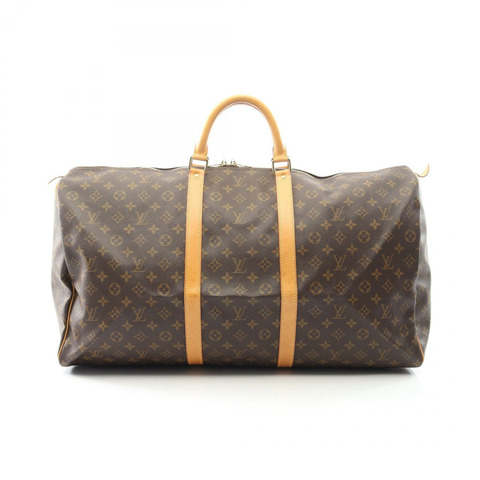 路易威登 Keepall 60 旅行手提包 M41422 Monogram 皮革 棕色 二手 LV