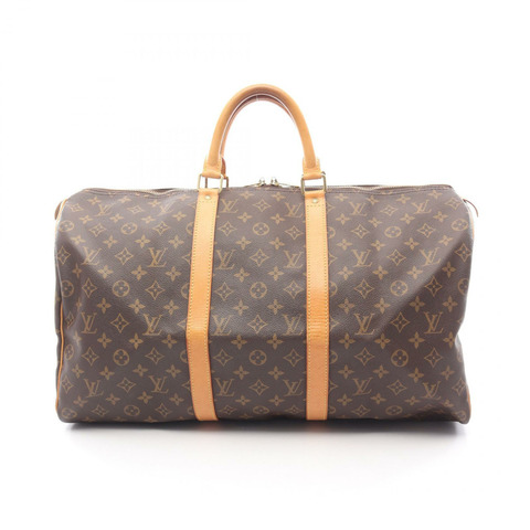路易威登 Keepall 50 旅行手提包 M41426 Monogram 皮革 棕色 二手 LV