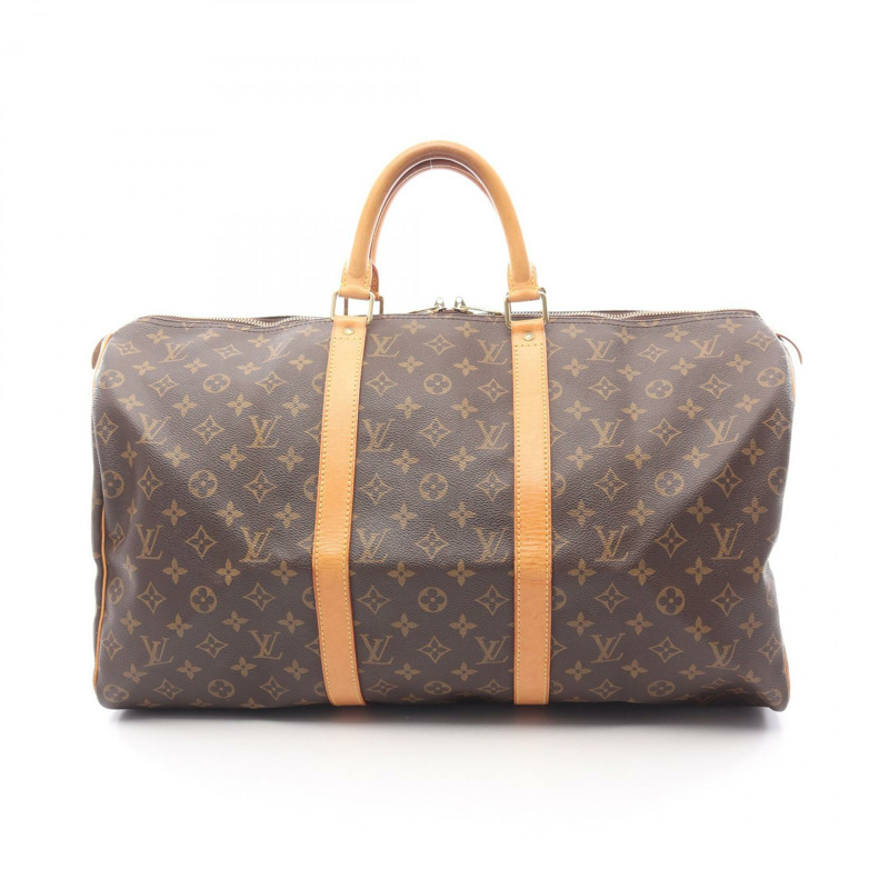路易威登 Keepall 50 旅行手提包 M41426 Monogram 皮革 棕色 二手 LV-0